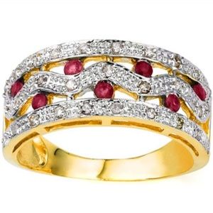 Ruby and diamond ring